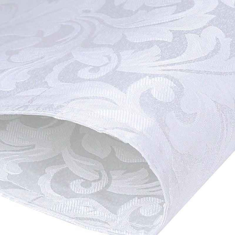 ColorBird Scroll Damask Jacquard Placemats Set of 4, Heat Resistant Washable White Placemats for Dining Table, Microfiber Fabric Table Mats, 13 x 19 Inch - Image 4
